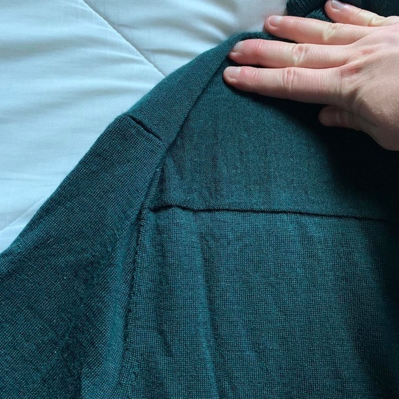 Le 31 Simons women's forest green turtleneck sweater, merino wool, size small - Picture 4 of 4